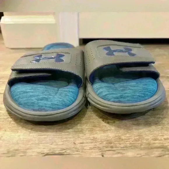 Under Armor blue and grey sandals size 7 - Picture 3 of 8